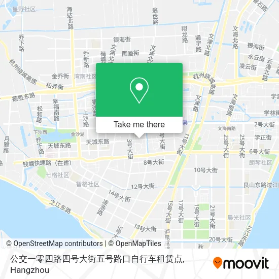 公交一零四路四号大街五号路口自行车租赁点 map