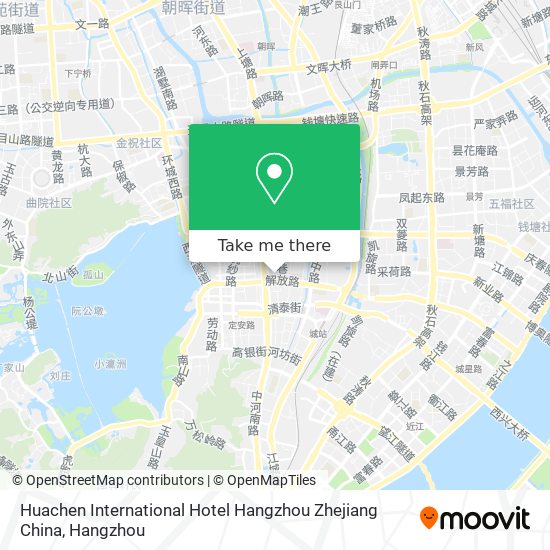 Huachen International Hotel Hangzhou Zhejiang China map