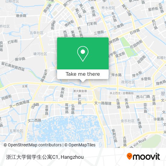 浙江大学留学生公寓C1 map