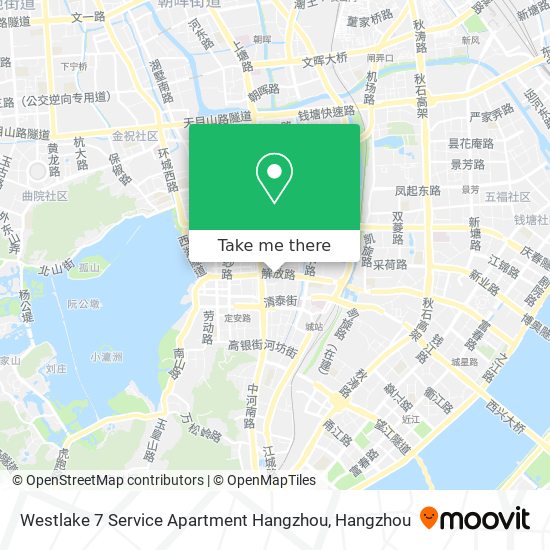 Westlake 7 Service Apartment Hangzhou map