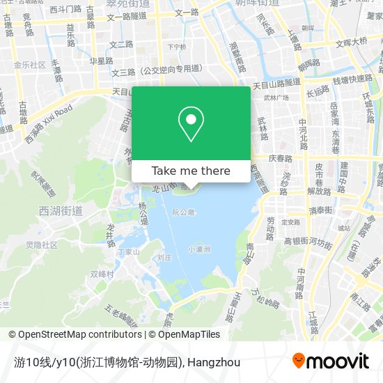游10线/y10(浙江博物馆-动物园) map