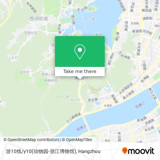 游10线/y10(动物园-浙江博物馆) map