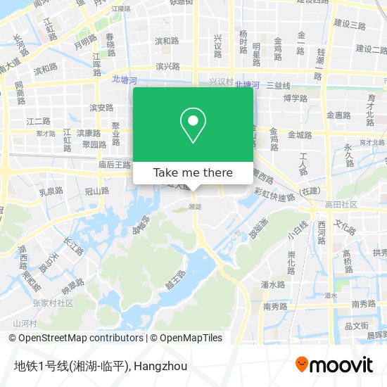 地铁1号线(湘湖-临平) map