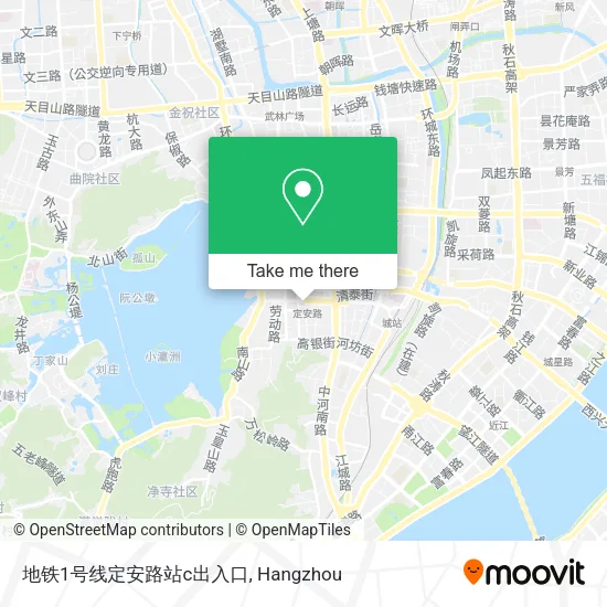 地铁1号线定安路站c出入口 map