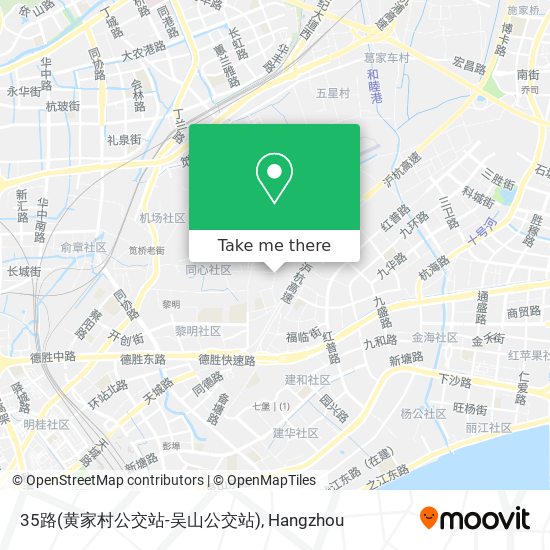 35路(黄家村公交站-吴山公交站) map