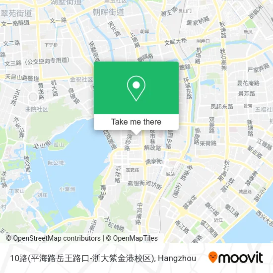 10路(平海路岳王路口-浙大紫金港校区) map