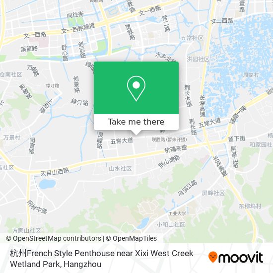 杭州French Style Penthouse near Xixi West Creek Wetland Park map