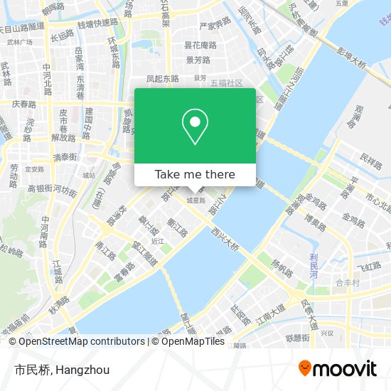 市民桥 map