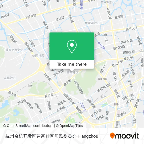 杭州余杭开发区建富社区居民委员会 map