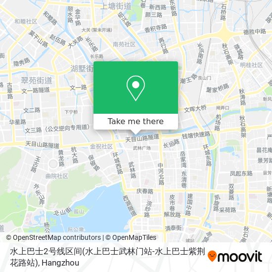 水上巴士2号线区间(水上巴士武林门站-水上巴士紫荆花路站) map