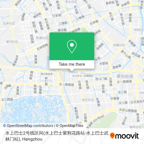 水上巴士2号线区间(水上巴士紫荆花路站-水上巴士武林门站) map