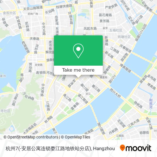 杭州7(-安居公寓连锁婺江路地铁站分店) map