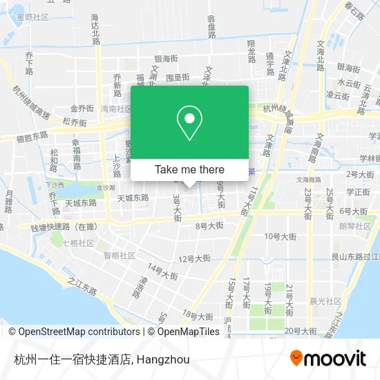 杭州一住一宿快捷酒店 map