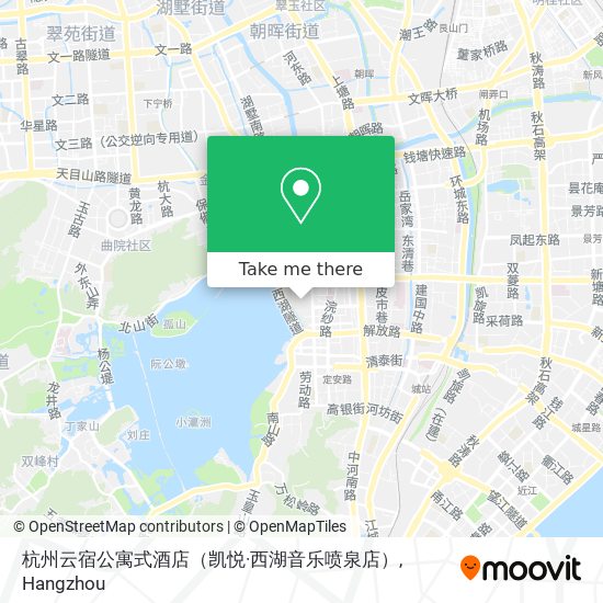 杭州云宿公寓式酒店（凯悦·西湖音乐喷泉店） map