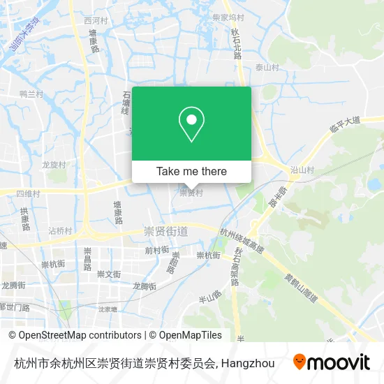杭州市余杭州区崇贤街道崇贤村委员会 map