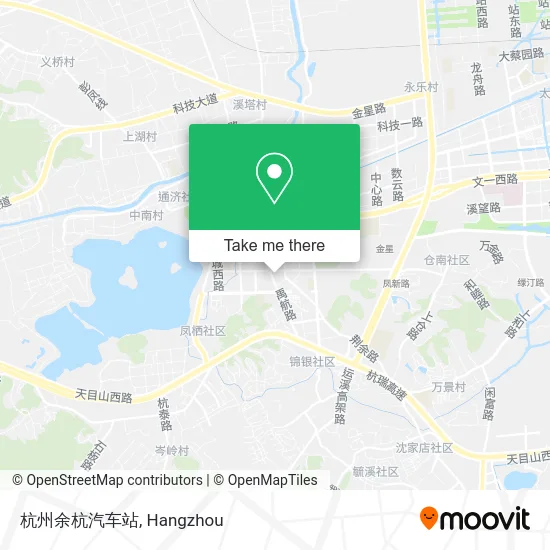 杭州余杭汽车站 map