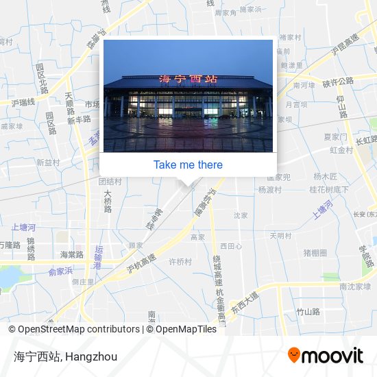 海宁西站 map