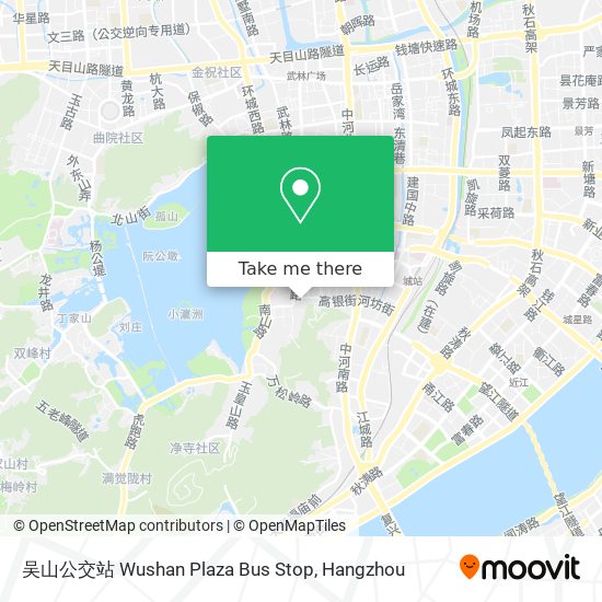 吴山公交站 Wushan Plaza Bus Stop map