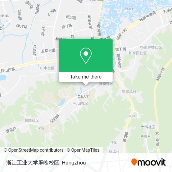 浙江工业大学屏峰校区 map