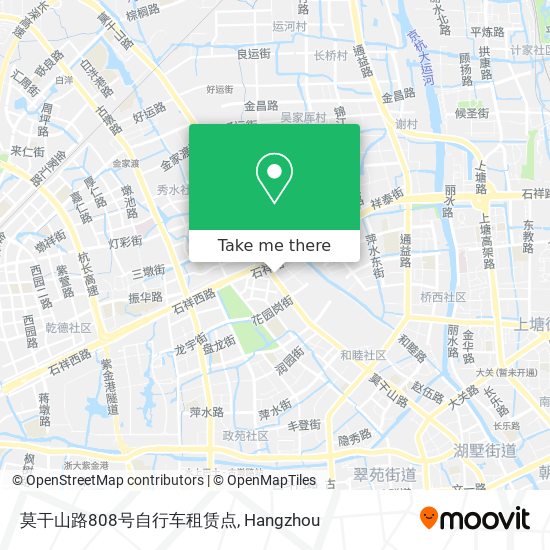莫干山路808号自行车租赁点 map