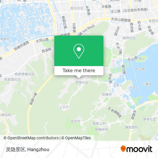 灵隐景区 map