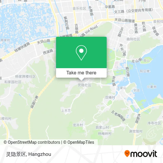 灵隐景区 map