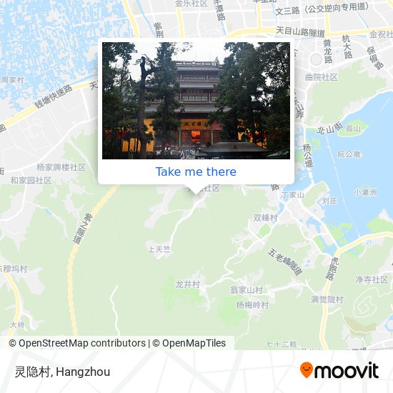 灵隐村 map