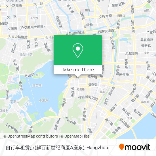 自行车租赁点(解百新世纪商厦A座东) map