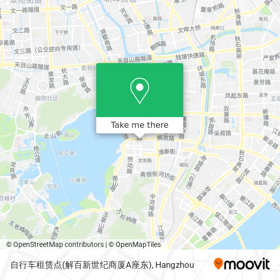 自行车租赁点(解百新世纪商厦A座东) map
