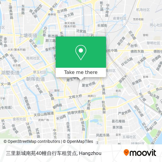三里新城南苑40幢自行车租赁点 map