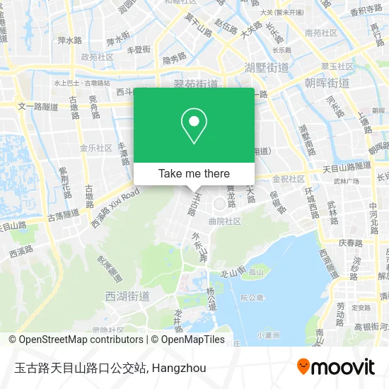 玉古路天目山路口公交站 map