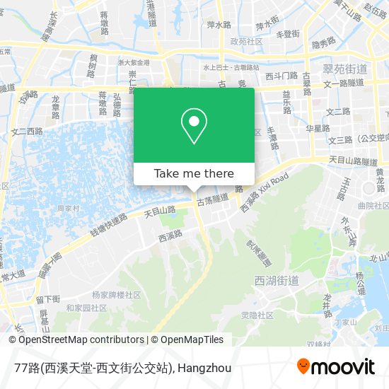 77路(西溪天堂-西文街公交站) map