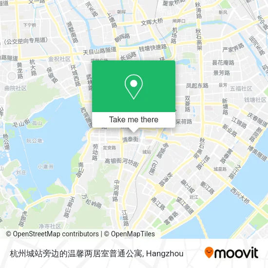 杭州城站旁边的温馨两居室普通公寓 map