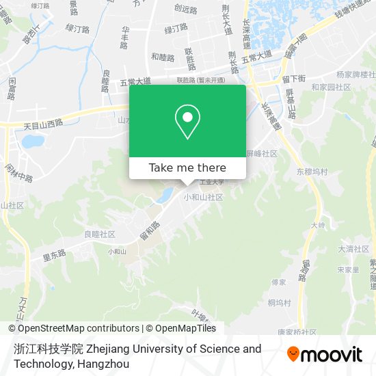 浙江科技学院 Zhejiang University of Science and Technology map