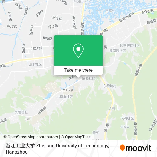 浙江工业大学 Zhejiang University of Technology map
