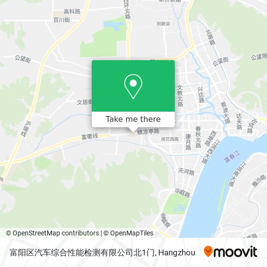 富阳区汽车综合性能检测有限公司北1门 map