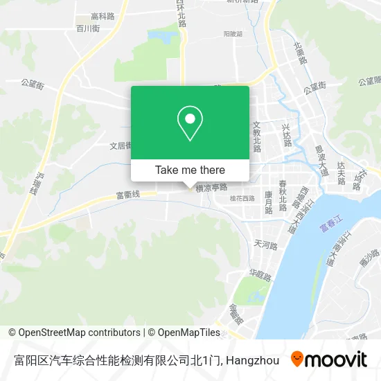 富阳区汽车综合性能检测有限公司北1门 map
