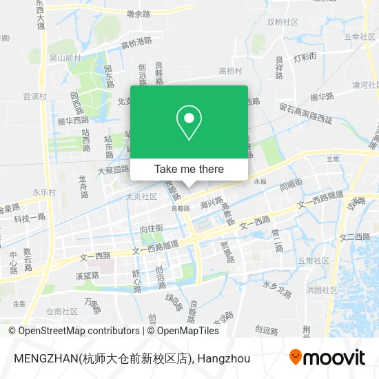 MENGZHAN(杭师大仓前新校区店) map