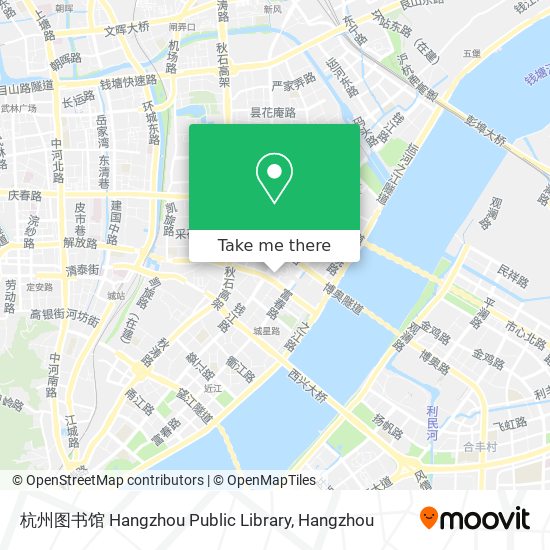 杭州图书馆 Hangzhou Public Library map