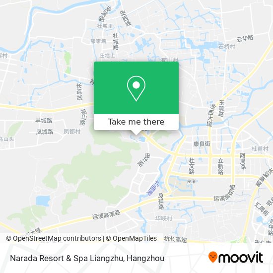 Narada Resort & Spa Liangzhu map