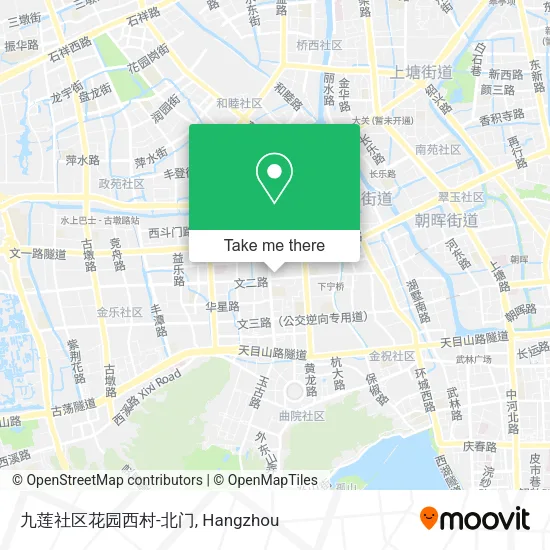 九莲社区花园西村-北门 map