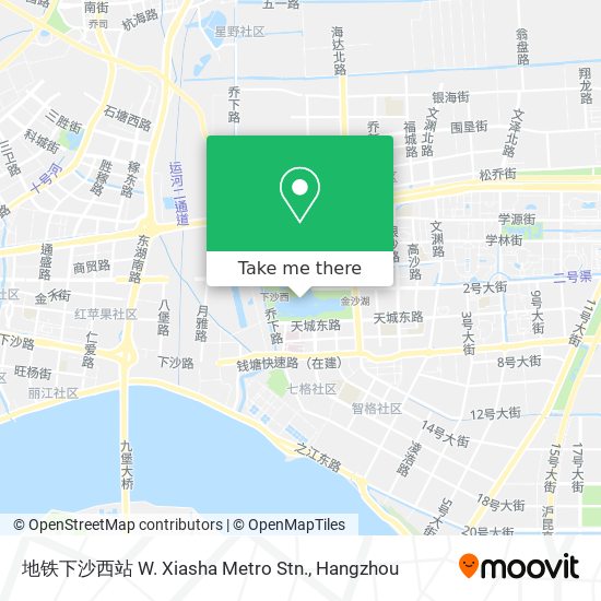 地铁下沙西站 W. Xiasha Metro Stn. map