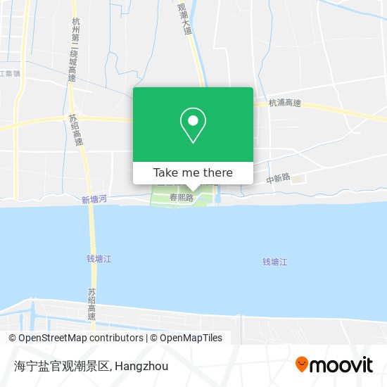 海宁盐官观潮景区 map