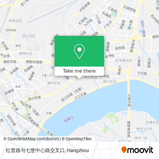 红普路与七堡中心路交叉口 map