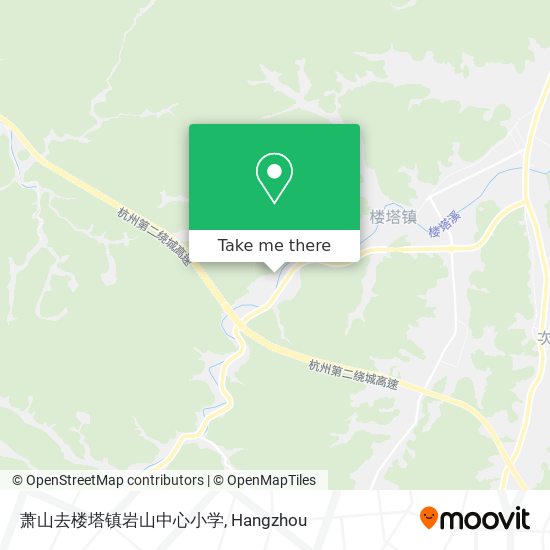 萧山去楼塔镇岩山中心小学 map