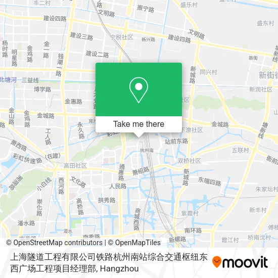 上海隧道工程有限公司铁路杭州南站综合交通枢纽东西广场工程项目经理部 map