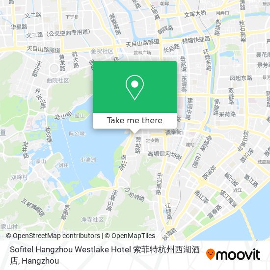 Sofitel Hangzhou Westlake Hotel 索菲特杭州西湖酒店 map
