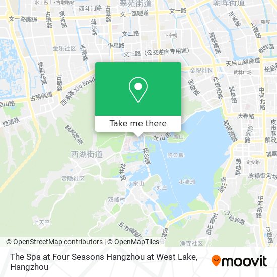 The Spa at Four Seasons Hangzhou at West Lake map