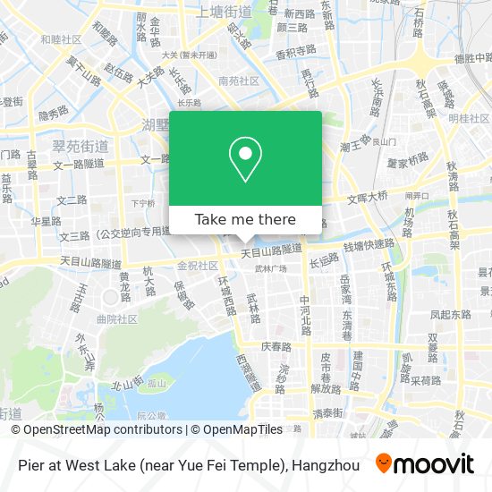 Pier at West Lake (near Yue Fei Temple) map
