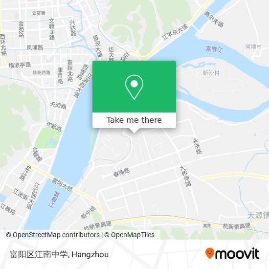 富阳区江南中学 map